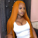 ginger color straight lace wigs
